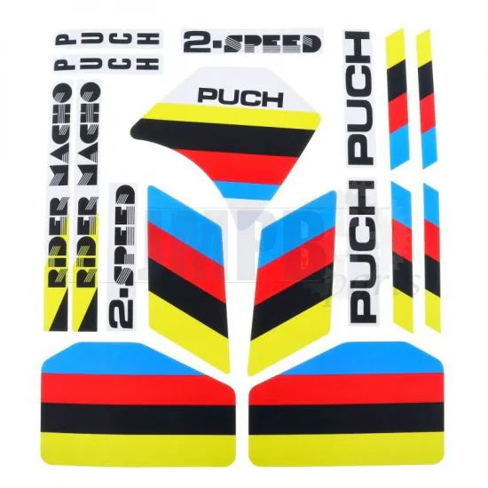 Stickerset Puch 2-Speed White
