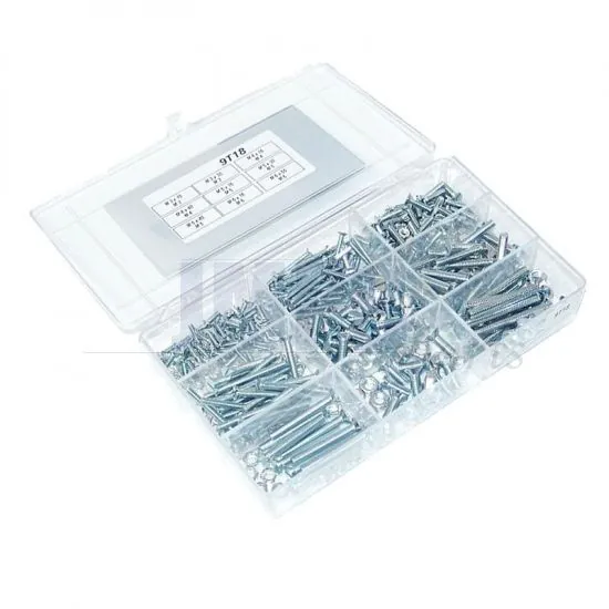 Assortment set Screws + Slotted Din 963 - 490 Pieces