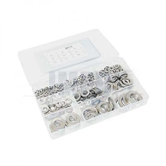 Assortment set Flat washers SS DIN 125-1 A - 390 Pieces