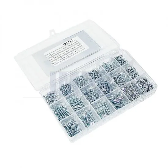 Assortment set Cylinder Screws Galvanized Din 84 - 1020 Pieces