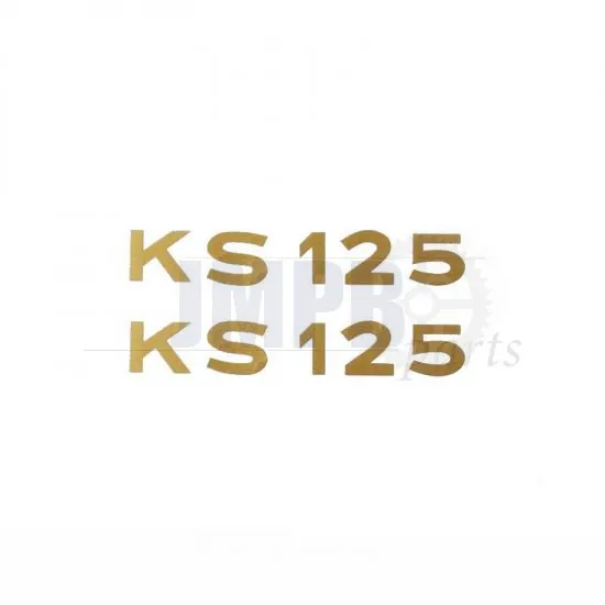Stickerset Text Zundapp KS125 Gold