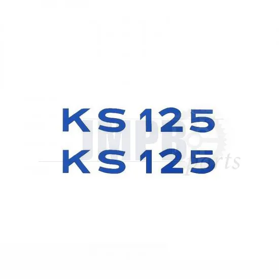 Stickerset Text Zundapp KS125 Blue