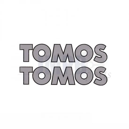 Stickerset Tomos Word Grey / Black 150X31MM