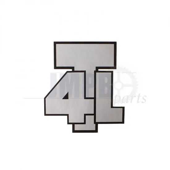 Sticker Frame Tomos 4L Silver/Black 650X750MM