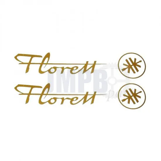 Sticker set Kreidler Egg-tank Gold + Logo