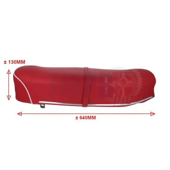 Buddyseat Zundapp Red - White lines