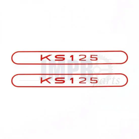 Sticker set Tank Zundapp KS125 Red