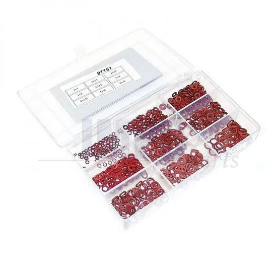 Assortiment set Fiber rings 3>8MM - 750 Pieces