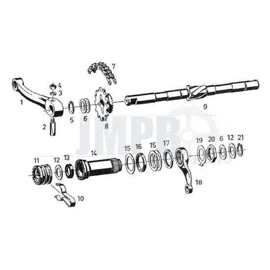 Crank Axle Sachs 50/3