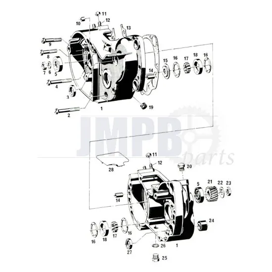 Crankcase Sachs 50/4 EKF