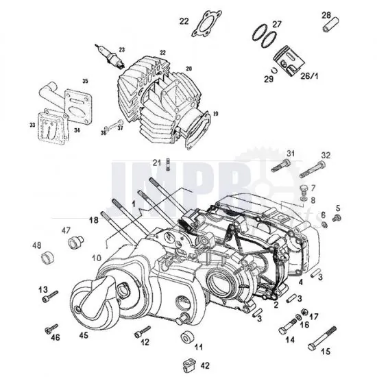Crankcase / Cylinder Tomos Flexer from 2007