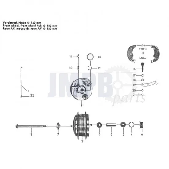 Front Wheel hub Zundapp 517