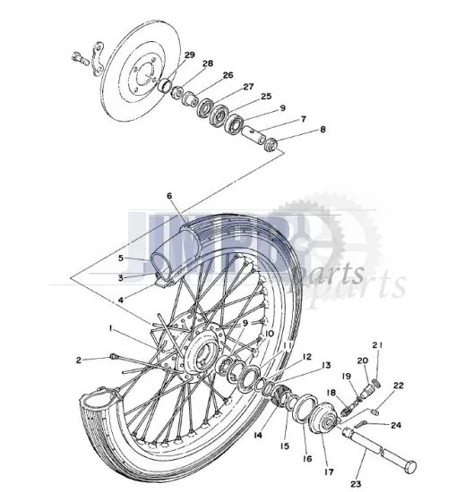 Front wheel Yamaha FS1 DX