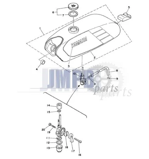 Fuel tank Yamaha FS1 DX