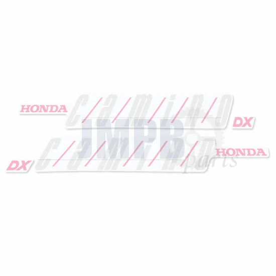 Tank Stickerset Honda Camino DX Pink/White